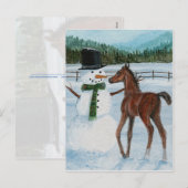 Yummy Snowman Veulen Kerst briefkaart (Voorkant / Achterkant)