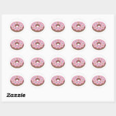 Yummy Sprinkle Donut Emoji Ronde Sticker (Vel)