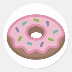 Yummy Sprinkle Donut Emoji Ronde Sticker