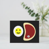 Yummy Steak en Eggs Briefkaart (Staand voorkant)