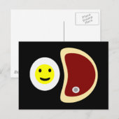 Yummy Steak en Eggs Briefkaart (Voorkant / Achterkant)
