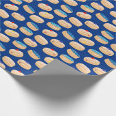 Yummy Sufganiyot Jelly Donuts Hanukkah Pattern Cadeaupapier (Hoek)