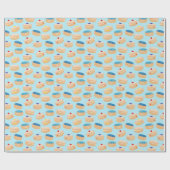 Yummy Sufganiyot Jelly Donuts Hanukkah Pattern Cadeaupapier (Vlak)