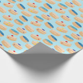 Yummy Sufganiyot Jelly Donuts Hanukkah Pattern Cadeaupapier (Hoek)