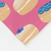 Yummy Sufganiyot Jelly Donuts Hanukkah Pattern Fleece Deken (Hoek)