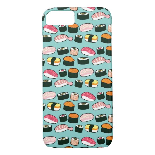 Yummy Sushi Fun Illustrated Pattern Case-Mate iPhone Case (Achterkant)