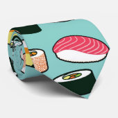 Yummy Sushi Fun Illustrated Pattern Stropdas (Opgerold)