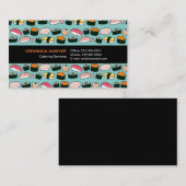 Yummy Sushi Fun Illustrated Pattern Visitekaartje (Voorkant / Achterkant)
