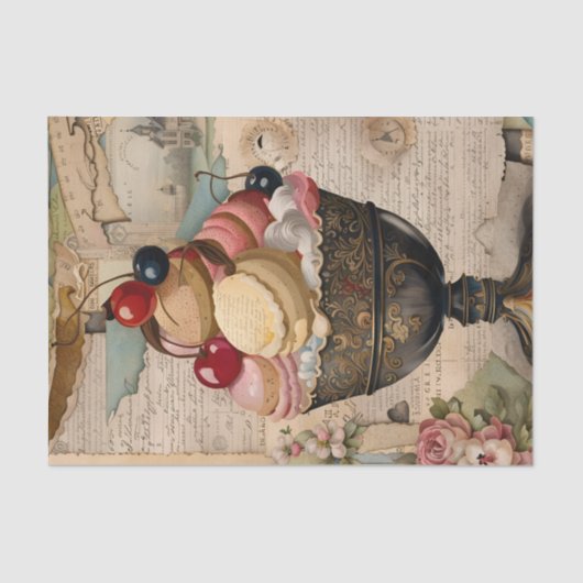Yummy Sweets Collage Decoupage Tissuepapier (Voorkant)