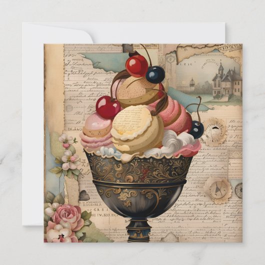 Yummy Sweets Vintage Collage (Voorkant)