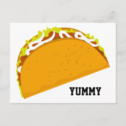 Yummy Taco Briefkaart (Voorkant)
