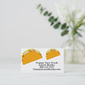 Yummy Taco Food Truck Visitekaartjes (Staand voorkant)