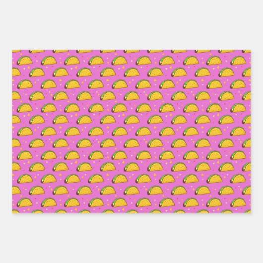 Yummy Taco Pattern Inpakpapier Vel (Voorkant 3)