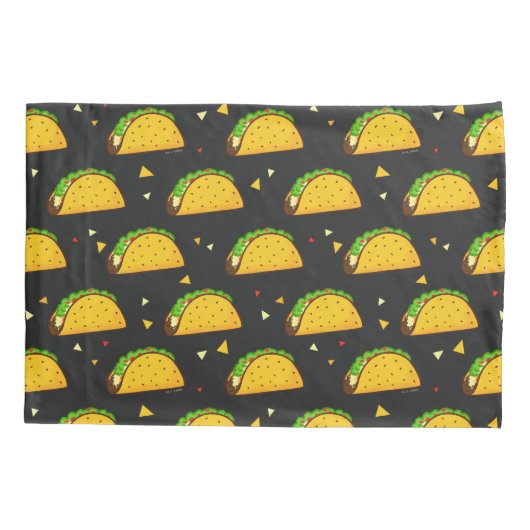 Yummy Taco Pattern Kussensloop (Achterkant)