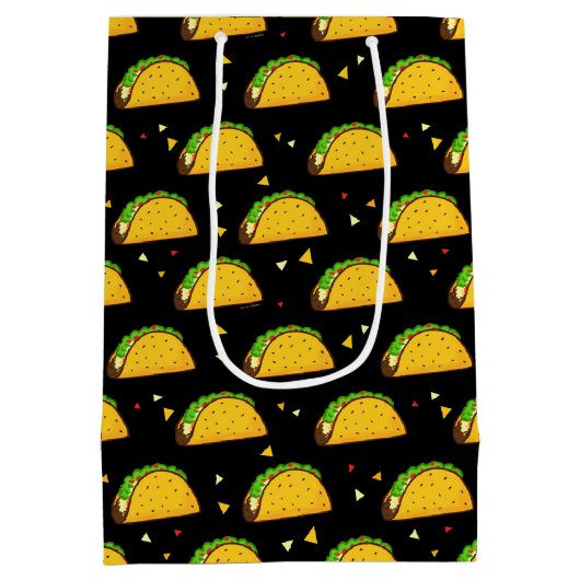 Yummy Taco Pattern Medium Cadeauzakje (Achterkant)