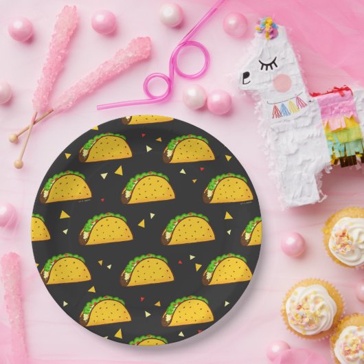 Yummy Taco Pattern Papieren Bordje (Feest)