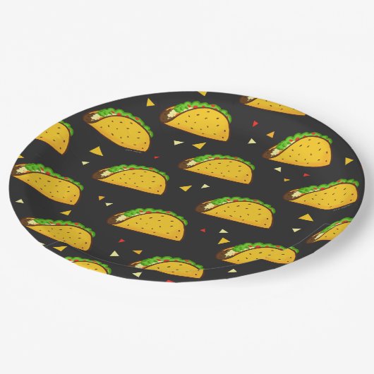 Yummy Taco Pattern Papieren Bordje (Gekanteld)