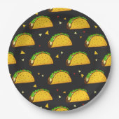 Yummy Taco Pattern Papieren Bordje (Voorkant)
