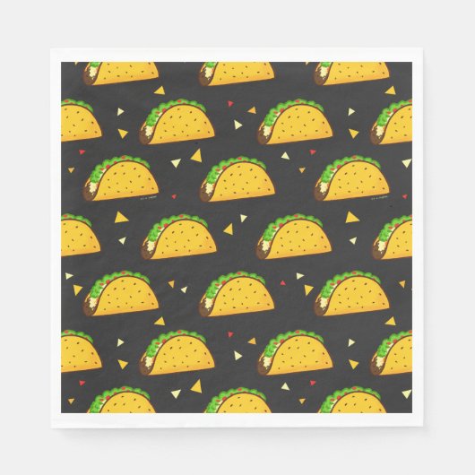 Yummy Taco Pattern Servet (Voorkant)
