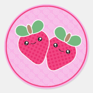 Yummy Treats Aardbei Kawaii Stickers