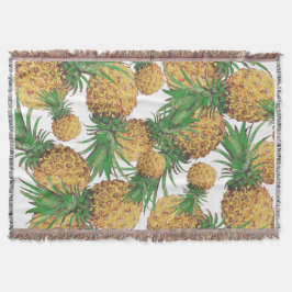 Yummy Tropical Pineapple Pattern Throw Blanket Deken