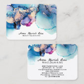 *~* Yummy Turquoise Blauwgroen AP29 Bold Gold Gild Visitekaartje (Voorkant / Achterkant)