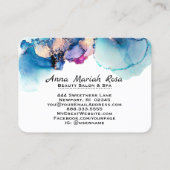 *~* Yummy Turquoise Blauwgroen AP29 Bold Gold Gild Visitekaartje (Achterkant)