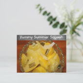 Yummy Yellow Squash Recipe Briefkaart (Staand voorkant)