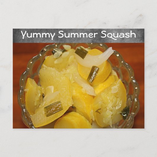 Yummy Yellow Squash Recipe Briefkaart (Voorkant)