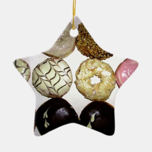 YUMMY ZOETE DONUTS KERAMISCH ORNAMENT (Voorkant)