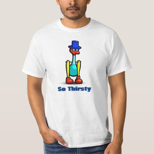 Yummy's Officiële oneindig dorstig Drinky-Bird T T-shirt (Voorkant)
