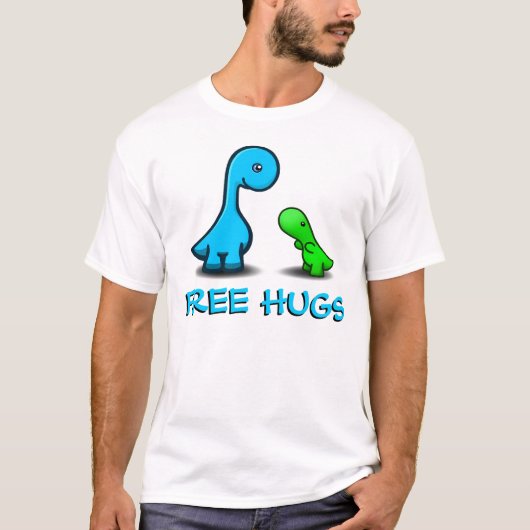 Yummy's officiële VRIJE HUGS Shirt feat. baby dino (Voorkant)