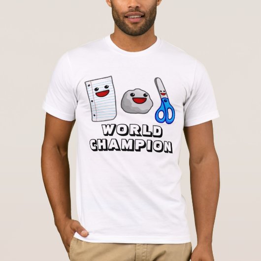 Yummy's Paper Rock Scissors World Champion T-Shirt (Voorkant)