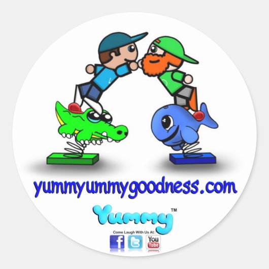 Yummyummygoodness.com Yummy Hi Vijf Sticker (Voorkant)