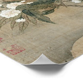Yun Shouping - Pear Blossom en Moon Poster (Hoek)