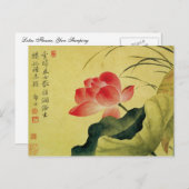 Yun Shouping's Lotus Flower Briefkaart (Voorkant / Achterkant)