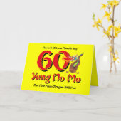 Yung Geen Mo zestigste Verjaardag Kaart (Gele Bloem)