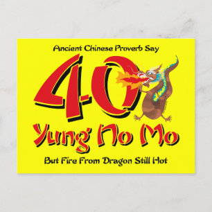 Yung No. Mo 40th Birthday Briefkaart Invitation