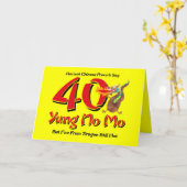 Yung No Mo 40th Birthday Kaart (Gele Bloem)