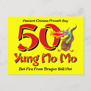 Yung No Mo 50e verjaardag Briefkaart Uitnodiging