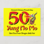 Yung No Mo 50e verjaardag Briefkaart Uitnodiging (Voorkant)