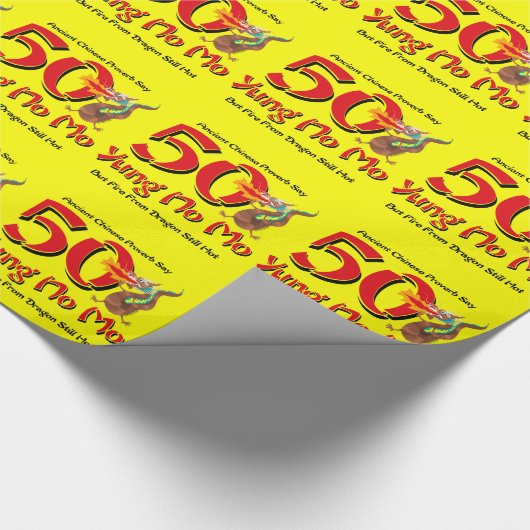 Yung No Mo 50th Birthday Cadeaupapier (Hoek)