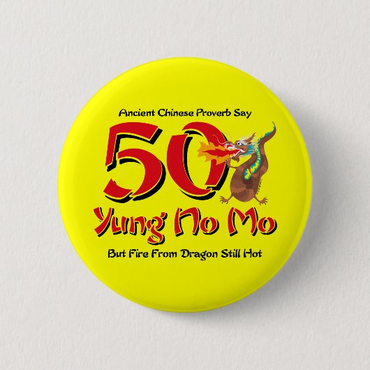 Yung No Mo 50th Birthday Ronde Button 5,7 Cm (Voorkant)