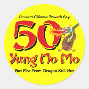 Yung No Mo 50th Birthday Ronde Sticker