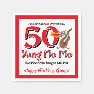 Yung No Mo 50th Birthday Servetten