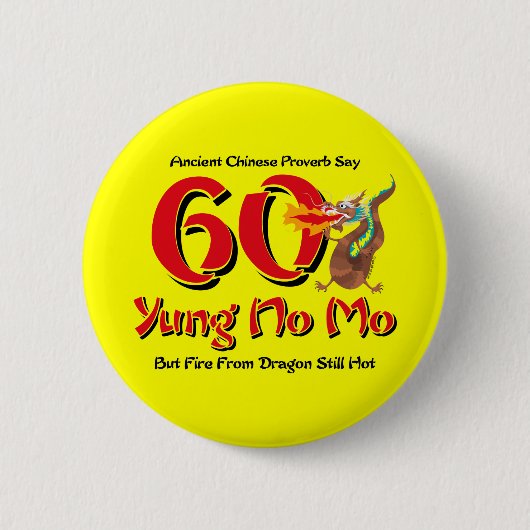 Yung No. Mo 60th Birthday Ronde Button 5,7 Cm (Voorkant)