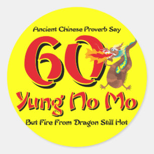 Yung No Mo 60th Verjaardag Ronde Sticker