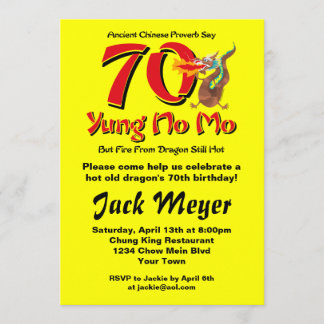 Yung No. Mo 70th Birthday Kaart