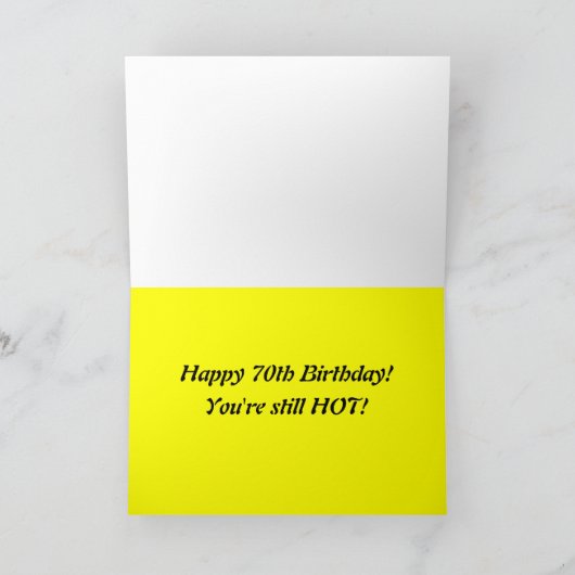 Yung No Mo 70th Verjaardag Kaart (Binnen)