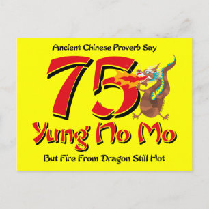 Yung No. Mo 75th Birthday Briefkaart Invitation
